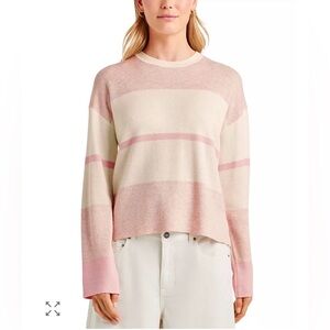NWT Splendid Georgie striped pink & cream sweater Small